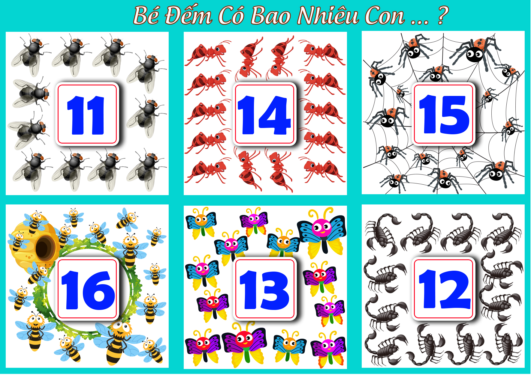 Counting educational children game, kids activity sheet. How many objects task